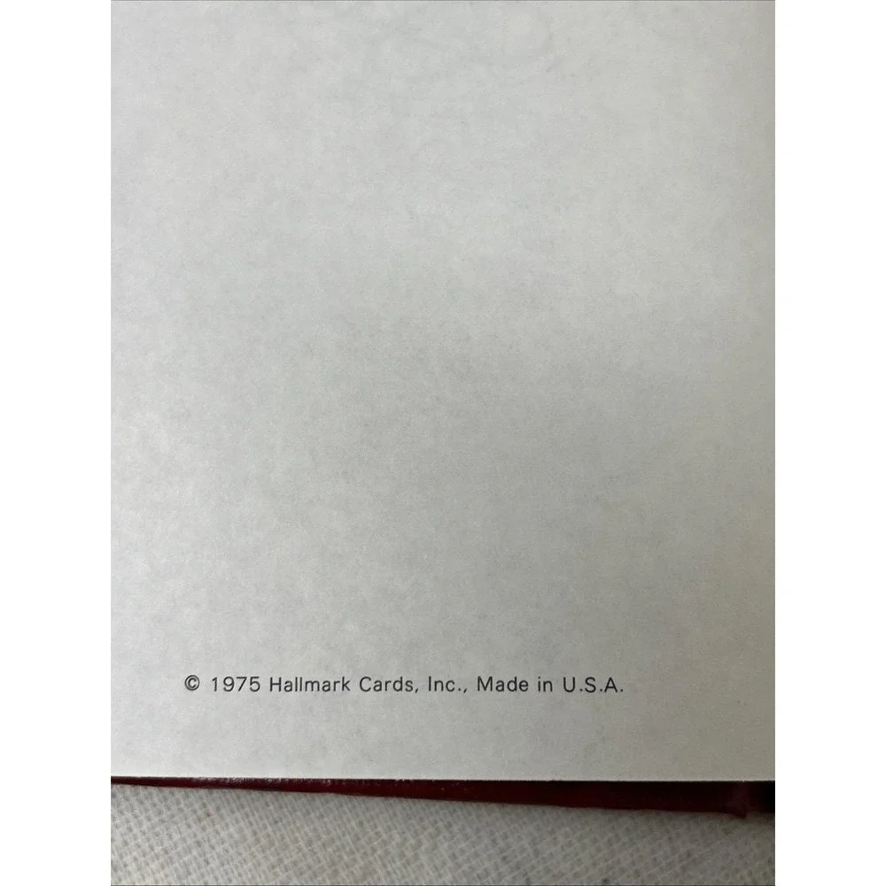 Hallmark Travel Journal Red with Gold lettering Vintage 1975 Hardcover